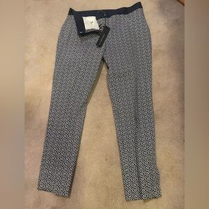 Chicos black label ankle pants navy nwt 0.5 miss 6